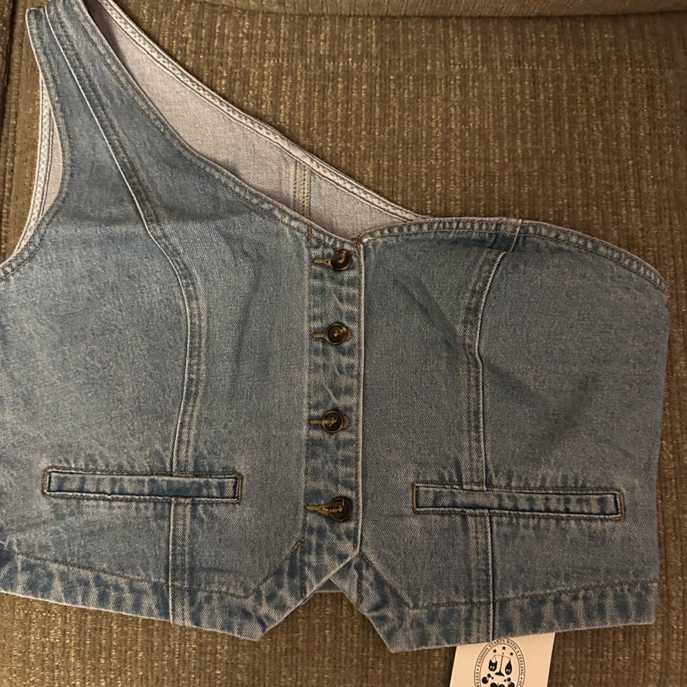 Brand New Cider Denim Crop Top